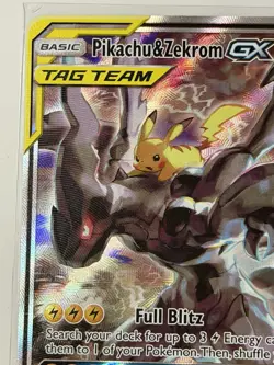 Pikachu & Zekrom GX SM168 Sm Sun & Moon Holo Pokemon TCG HP/Damaged - Image 3
