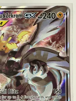Pikachu & Zekrom GX SM168 Sm Sun & Moon Holo Pokemon TCG HP/Damaged - Image 4