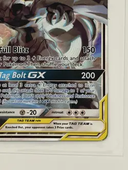 Pikachu & Zekrom GX SM168 Sm Sun & Moon Holo Pokemon TCG HP/Damaged - Image 5