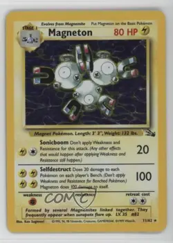 Magneton Holo Pokemon Fossil #11 1999 - Image 1