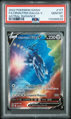Pokemon Origin Forme Dialga V 177/189 Astral Radiance Alt Art - PSA 10 GEM MINT - Image 1