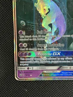 Pokemon Mewtwo GX Shining Legends 78/73 Shiny Holo Rare Full Art !!DAMAGE!! - Image 5