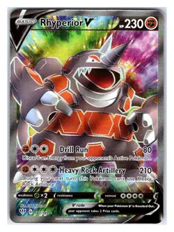 Pokemon TCG - Rhyperior V (Full Art) - SWSH03: Darkness Ablaze 181/189 Ultra Rar - Image 1