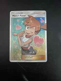 Pokemon TCG Misty's Favor Full Art Ultra Rare Holo 235/236 Unified Minds - Image 1