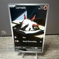 Pokemon Larvesta Basic SVP Regular 129/SVP 70 HP Ram Steady Firebreathing - Image 1