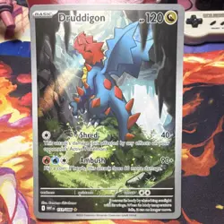 Pokemon TCG Sv: White Flare Druddigon 151/086 Rare Holo Basic 120 HP Shred Ambu… - Image 1