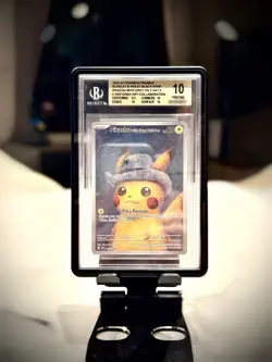 2023 POKEMON SVP POKEMON X VAN GOGH PROMO #085 PIKACHU WITH GREY FELT HAT BGS 10 - Image 1