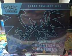 Pokemon TCG Mega Evolution Phantasmal Flames Elite Trainer Box Sealed ETB - Image 1