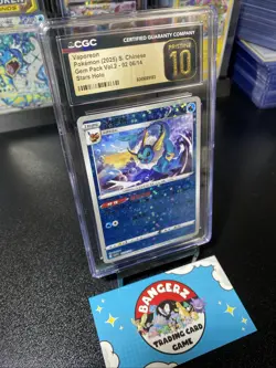 CGC 10 PRISTINE Vaporeon Stars Holo 0206/14 Pokemon 2025 Chinese Gem PAck Vol.2 - Image 3