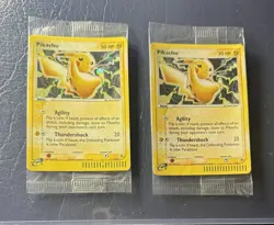 2 SEALED 2003 POKEMON PIKACHU 12 holo black star promos & MEOWTH 13 LOT - Image 1