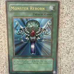 Monster Reborn Ultra Rare The Legend of Blue Eyes White Dragon LOB-118 NM Yugioh - Image 1