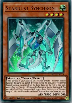 Yugioh Stardust Synchron MP22-EN119 1st Edition Ultra Rare NM - Image 1