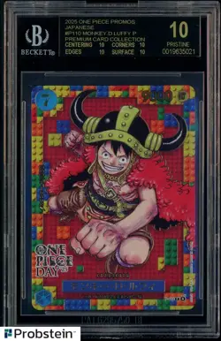 2025 One Piece Promos JPN P110 Monkey D. Luffy Premium Card BGS 10 BLACK LABEL - Image 1