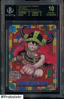 2025 One Piece Promos JPN P110 Monkey D. Luffy Premium Card BGS 10 BLACK LABEL - Image 1