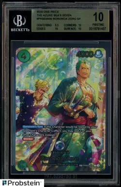 2026 One Piece The Zure Sea's Seven PRB02006 Roronoa Zoro SP BGS 10 PRSITINE - Image 1