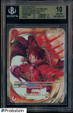 2023 One Piece OPCG Awakening New Era Signed ST01012 Monkey D. Luffy BGS 10 - Image 1