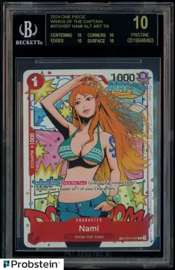 2024 One Piece Wings of Captain ST01007 Nami Alt Art BGS 10 BLACK LABEL - Image 1