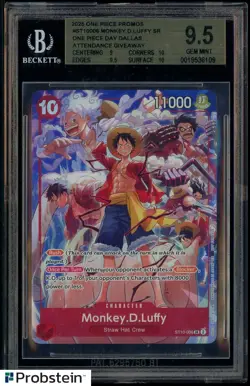 2025 One Piece EN One Piece Day Dallas #006 Monkey D Luffy BGS 9.5 GEM MINT - Image 1