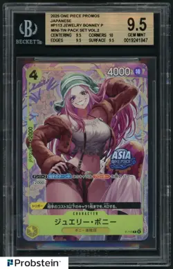 BGS 9.5 One Piece EXCLUSIVE Asia Mini Tin Vol 2 Jewelry Bonney Promo Foil P-113 - Image 1