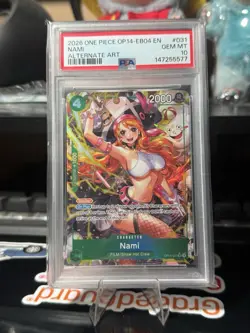 2026 The Azure Sea’s Seven Nami Alt Art #OP14-031 PSA 10 Gem Mint - Image 1