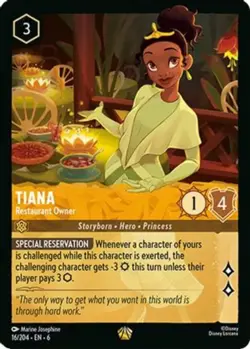 1x Tiana - Restaurant Owner - 16/204 - Legendary NM-Mint Disney Lorcana: Azurite - Image 1