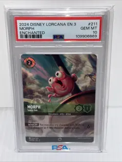 2024 Disney Lorcana EN3 MORPH Space Goo 211/204 ENCHANTED PSA 10 GEM MINT - Image 1