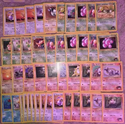 90 Vintage Pokemon Gym Heroes Card Lot LP/MP WOTC Bulk Erika Brock Misty Etc - Image 1