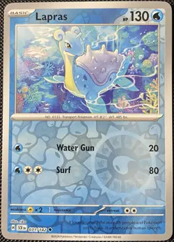 Lapras 031/142 Sv07: Stellar Crown Reverse Holo - Pokemon Card - Image 1
