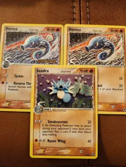 Pokemon Cards Delta Species Seadra, Horsea & Horsea Imprint (Dragon Frontiers) - Image 1