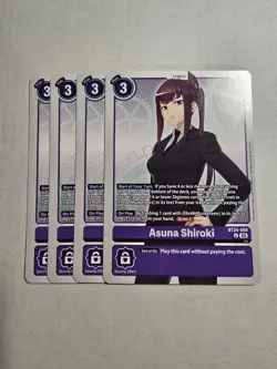 Asuna Shiroki BT24-088 Playset Time Stranger Digimon Card Game x4 - Image 1