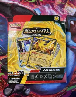 Pokemon Deluxe Battle Deck Zapdos ex 60 Card Foil Deck w/ Coin Box Playmat - Image 1