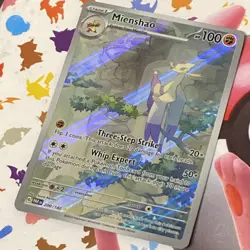Pokemon TCG Mienshao Paradox Rift Illustration Card 200/182 Rare - Image 1