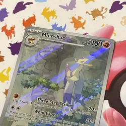 Pokemon TCG Mienshao Paradox Rift Illustration Card 200/182 Rare - Image 3