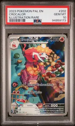 2023 FUECOCO 201 CROCALOR 202 SKELEDIRGE 258 PALDEA EVOLVED PSA 10 3 CARD SET - Image 4