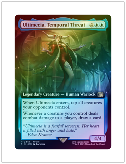 1x Ultimecia, Temporal Threat, Extended Art Foil, Magic MTG NM - Image 1
