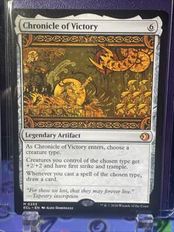 MTG Lorwyn Eclipsed #253 - Chronicle of Victory Mythic Rare NM Small Ding - Image 1