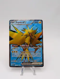 Pokemon TCG Zapdos EX Full Art Ultra Rare Holo Card 192/165 Scarlet & Violet 151 - Image 1