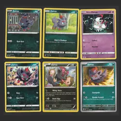 Zorua Pokemon Card Collection Set of 6 English Cards Cute - Image 1