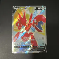 Pokemon Scizor V Darkness Ablaze Ultra Rare 183/189 Full Art Holo 210 HP - Image 1