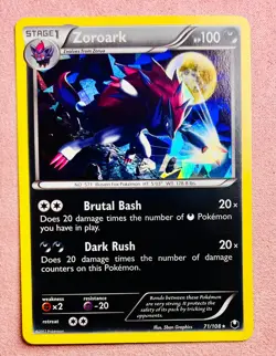Zoroark | 71/108 | BW Dark Explorers | 2012 Pokemon Card | Cracked Ice Holo | LP - Image 1