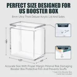Pokemon Booster Box Acrylic Case 8MM Magnetic N52 UV Protection Display ETB - Image 3