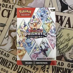 Pokemon Scarlet & Violet Prismatic Evolutions Booster Bundle 6 Booster Packs - Image 1