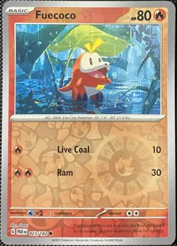 Fuecoco 023/182 SV04: Paradox Rift Reverse Holo - Pokemon Card - Image 1