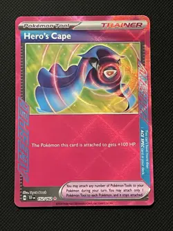 Pokemon TCG Hero's Cape SV05: Temporal Forces 152/162 Holo ACE SPEC Rare - Image 1