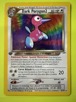Dark Porygon2 8/105 Neo Destiny Holo Rare 1st Edition Holo Vintage Pokemon TCG - Image 3