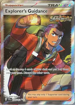Explorer's Guidance Full Art Ultra Rare - 200/162 - Temporal Forces Pokemon 2024 - Image 1