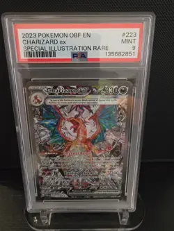 PSA 9 2023 POKEMON OBF EN-OBSIDIAN FLAMES | SIR CHARIZARD EX 223 - Image 1