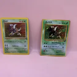 Pokemon Japanese/Anerican Lot Pinsir 9/64 & Japanese #127 Holo - Image 1