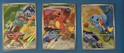 Pokemon TCG Charmander Squirtle Bulbasaur First Partner Illustration Promos NM - Image 1