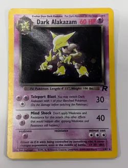 Pokemon TCG - Dark Alakazam 1/82 Unlimited Holo Rare - Team Rocket (1999) - Image 1
